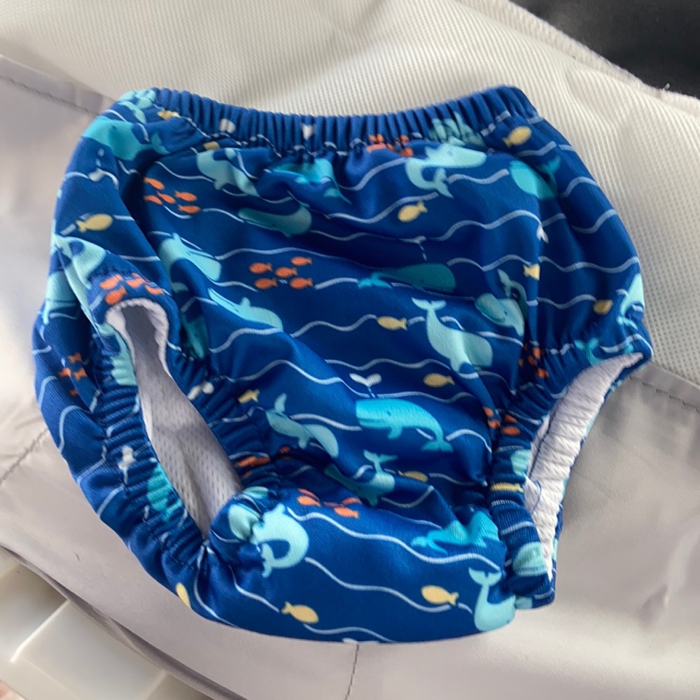 6 months children’s swim diaper with whales